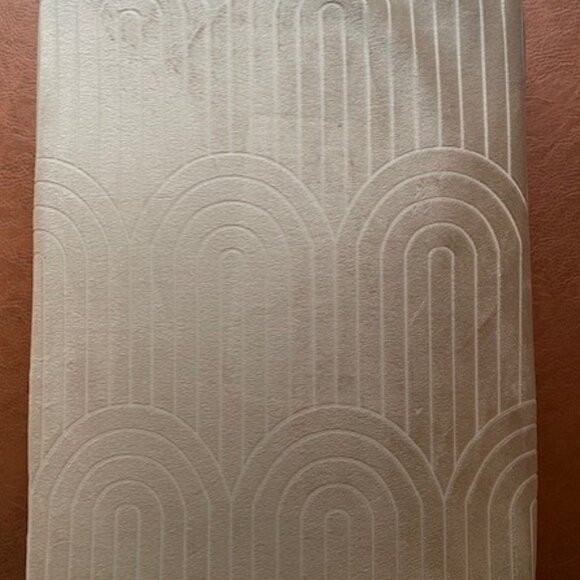 NWT Simons Retro Arches Velvet Queen Duvet Set & Shower Curtain - Picture 4 of 7